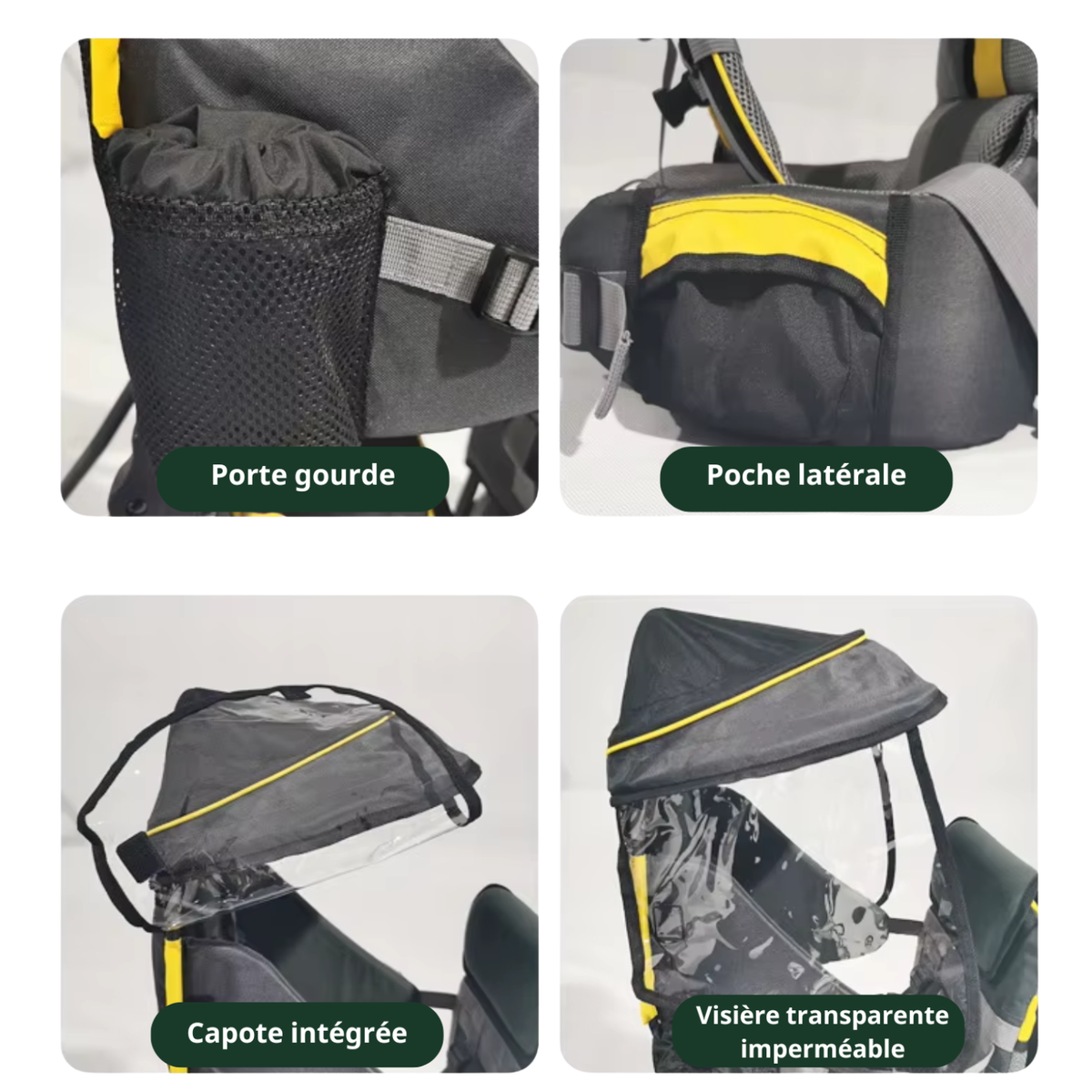 Porte bébé Randonnée Dorsal avec Abris & Protection - TrekKid Air Pro - Esprit Rando