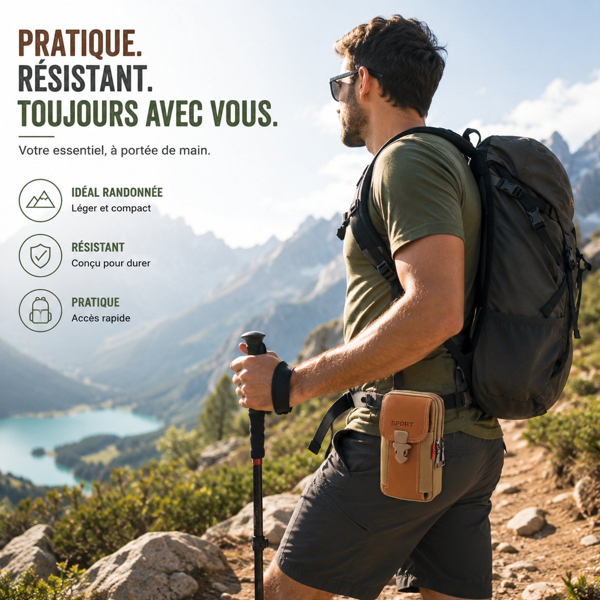 Sacoche Ceinture Randonnée Compacte